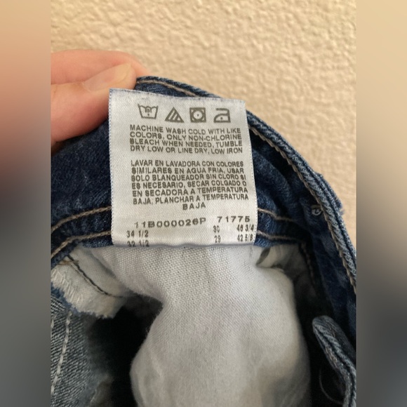 Riders By Lee Dark Wash High Rise Straight Mom Jeans Size 12 Petite - Picture 5 of 5